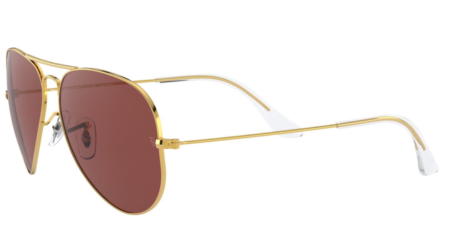 Ray-Ban ORB3025 9196AF 55 Violet Aviator Sunglasses