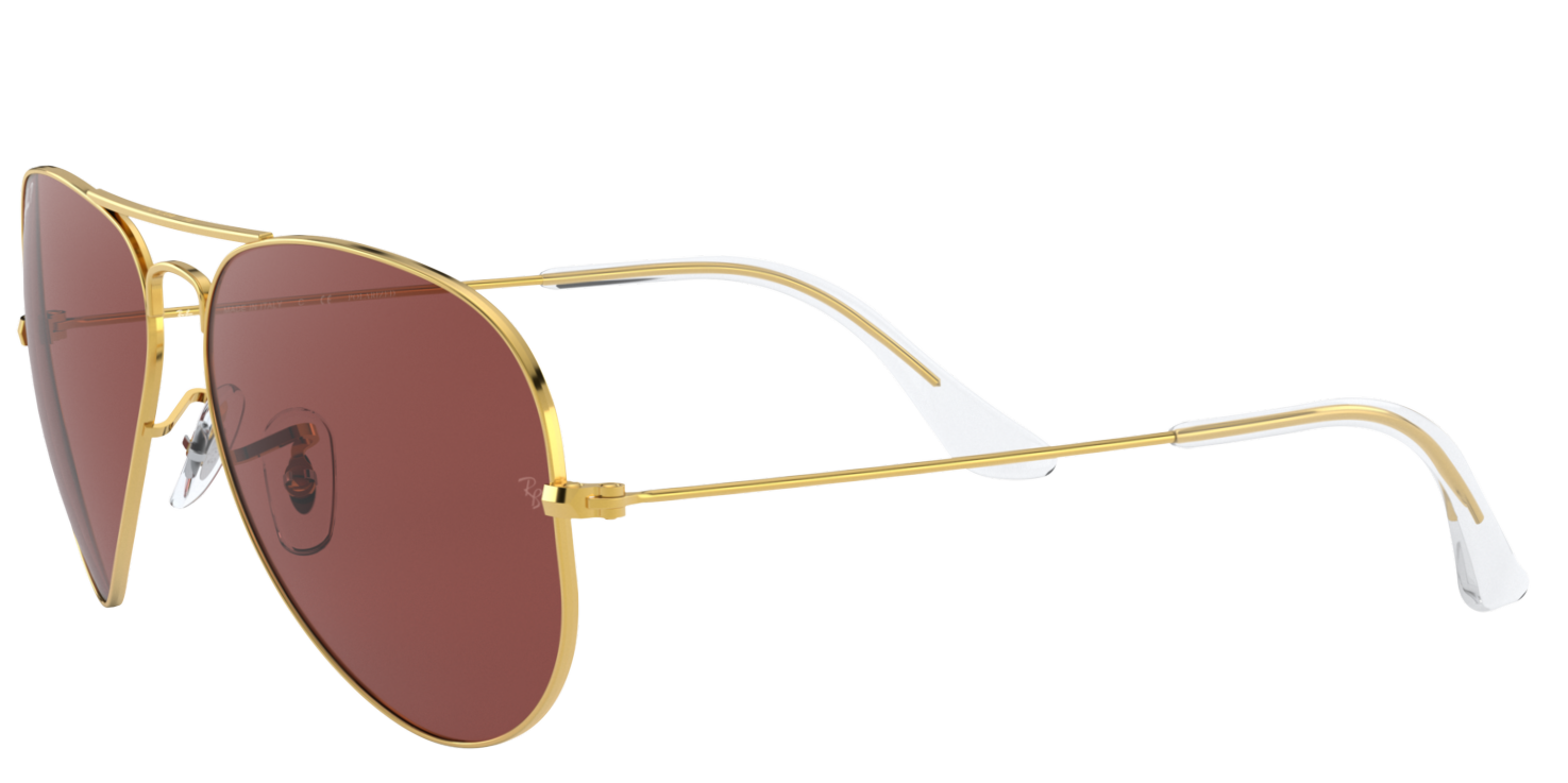Ray-Ban ORB3025 9196AF 55 Violet Aviator Sunglasses