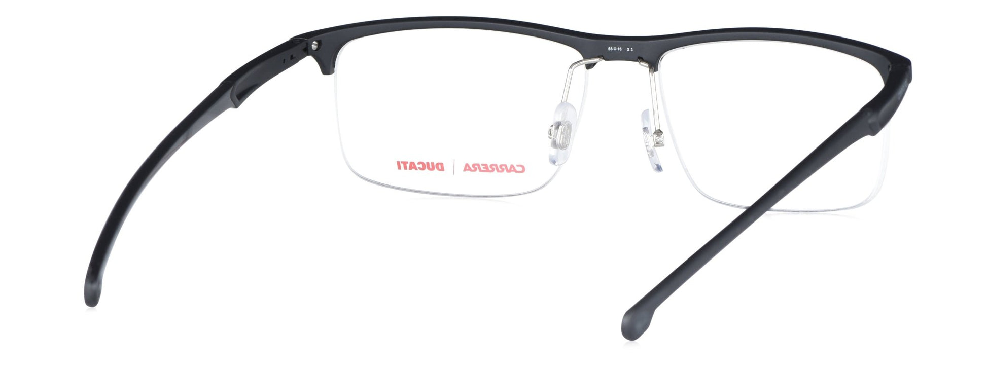 CARDUC 013 OIT 5516 Medium Black/Red Unisex Premium Eyeglasses - Spetex.com