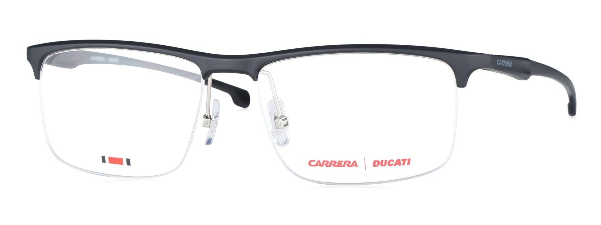 CARDUC 013 OIT 5516 Medium Black/Red Unisex Premium Eyeglasses - Spetex.com