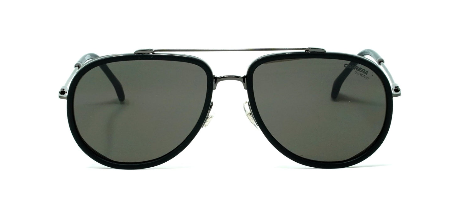 CARRERA 166/S KJ1 Medium Gun/Black Unisex Sunglasses - Spetex.com