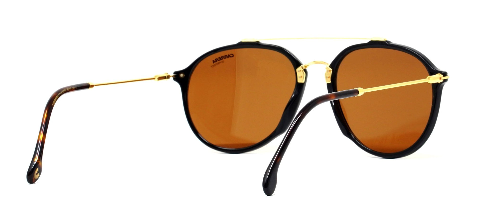 CARRERA 171/5 807 K1 Medium Black/Gold Unisex Premium Sunglasses - Spetex.com