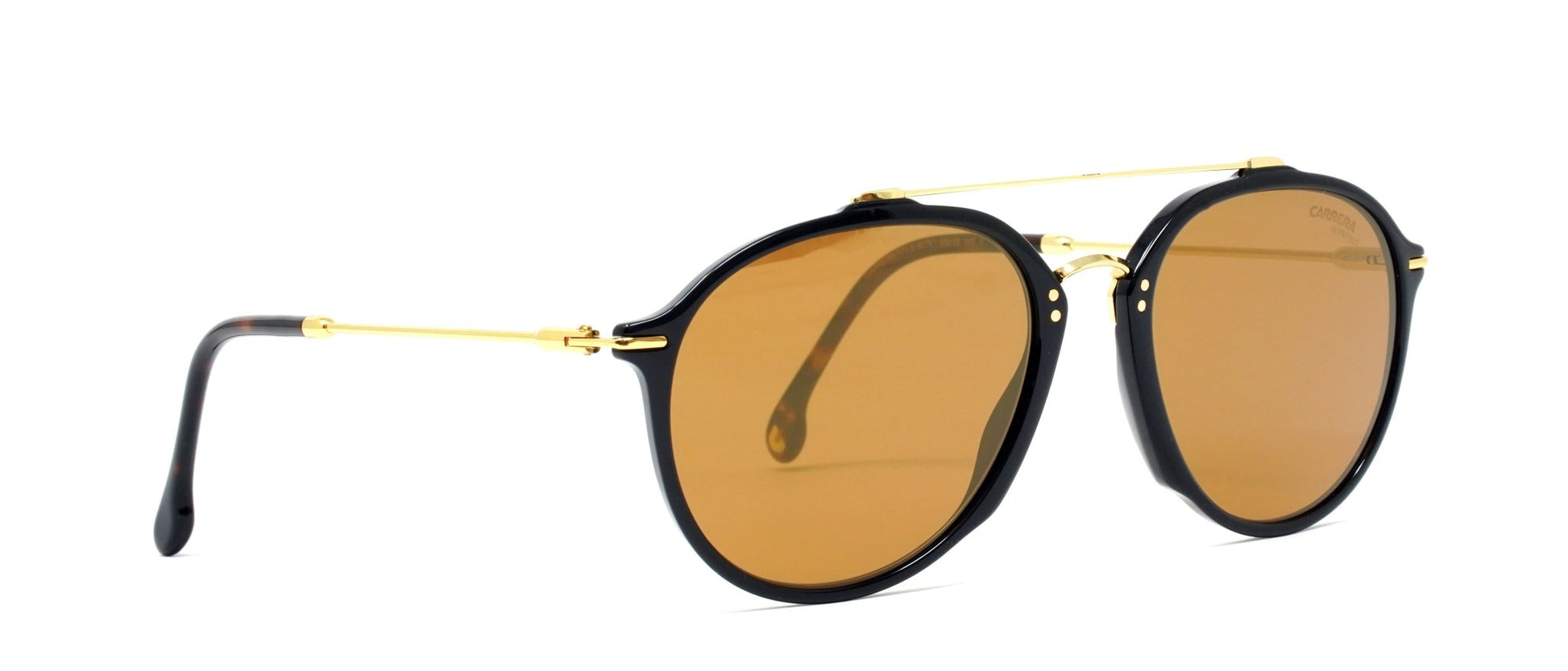 CARRERA 171/5 807 K1 Medium Black/Gold Unisex Premium Sunglasses - Spetex.com