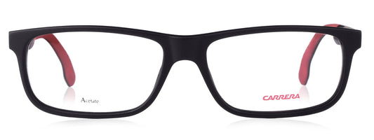 Carrera 8826 V 003 Medium Matte Black/Red Unisex Premium Eyeglasses - Spetex.com