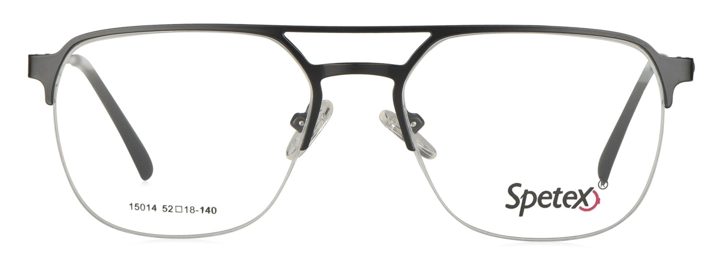 Spetex SPX 15014 BLACK Medium Black Unisex Eyeglasses