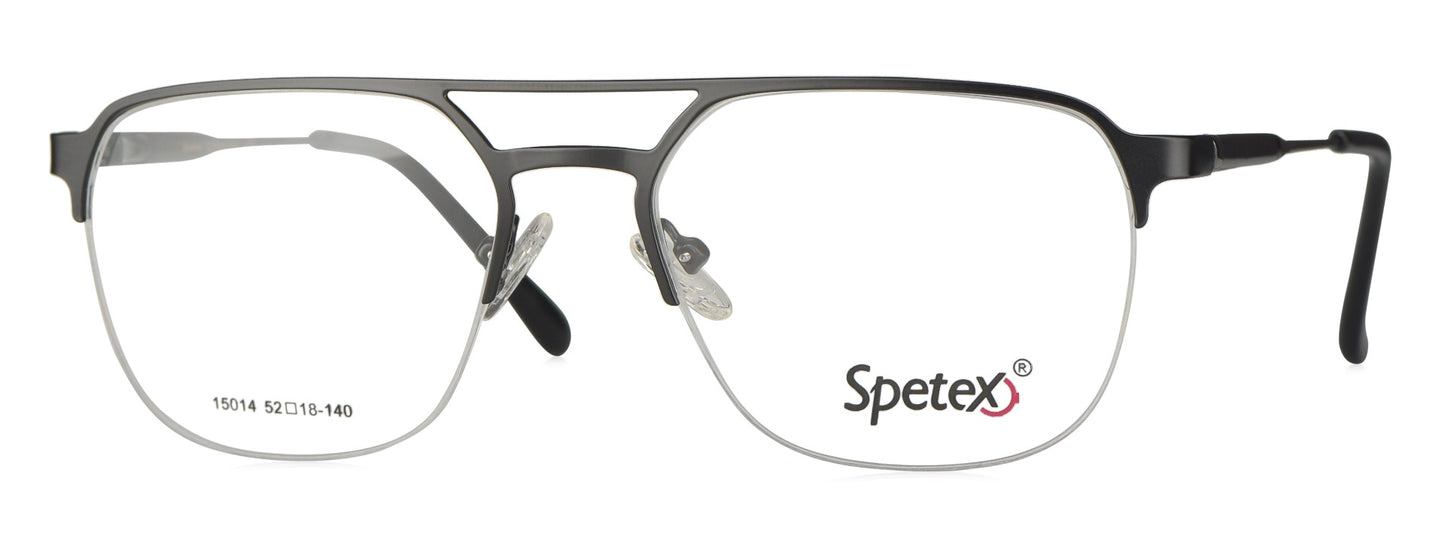 Spetex SPX 15014 BLACK Medium Black Unisex Eyeglasses