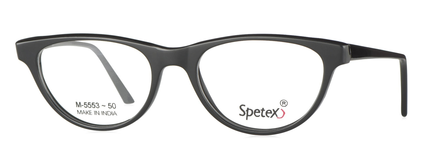 Spetex SPETEX M-5553 BLACK Medium Black Unisex Eyeglasses