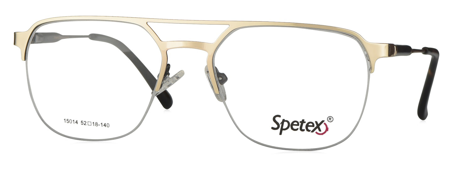 Spetex SPX 15014 GOLD Medium Gold Unisex Eyeglasses