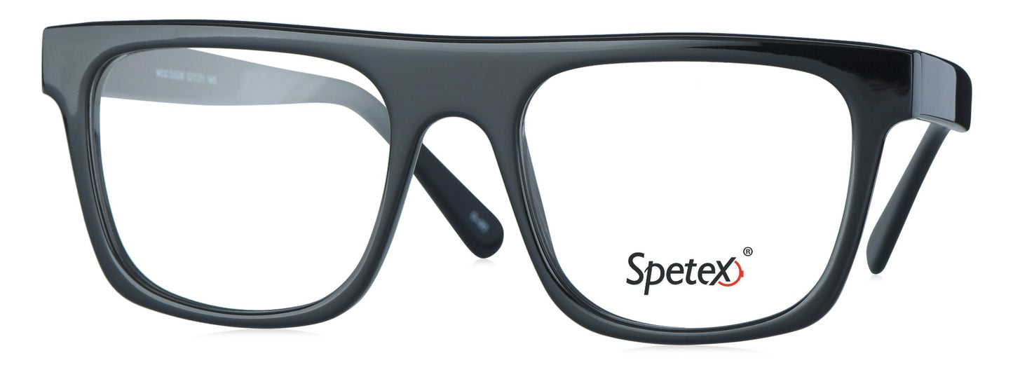 Spetex 55028 C-01 Medium Black Unisex Eyeglasses