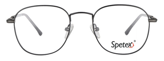 Spetex SPETEX 1458 BLACK Medium Black Unisex Eyeglasses