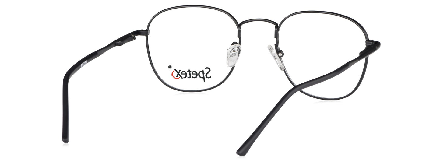 Spetex SPETEX 1458 BLACK Medium Black Unisex Eyeglasses