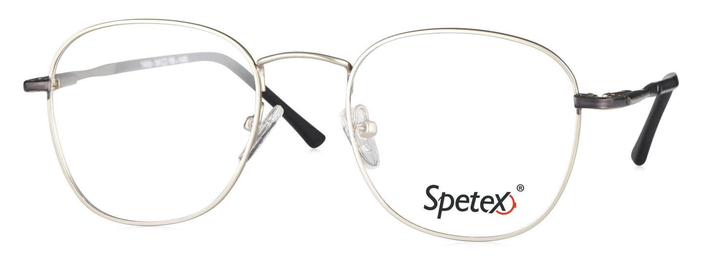 Spetex SPETEX 1458 SILVER Medium Silver Unisex Eyeglasses