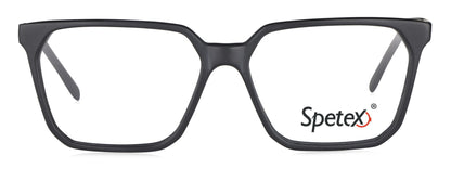 Spetex S1013 C6 Large Matt Black Unisex Eyeglasses