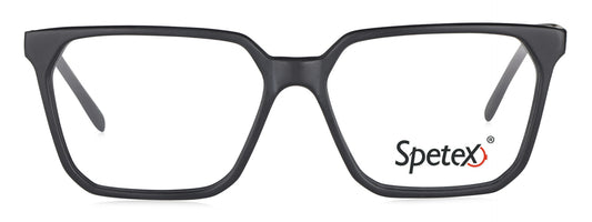 Spetex S1013 C6 Large Matt Black Unisex Eyeglasses