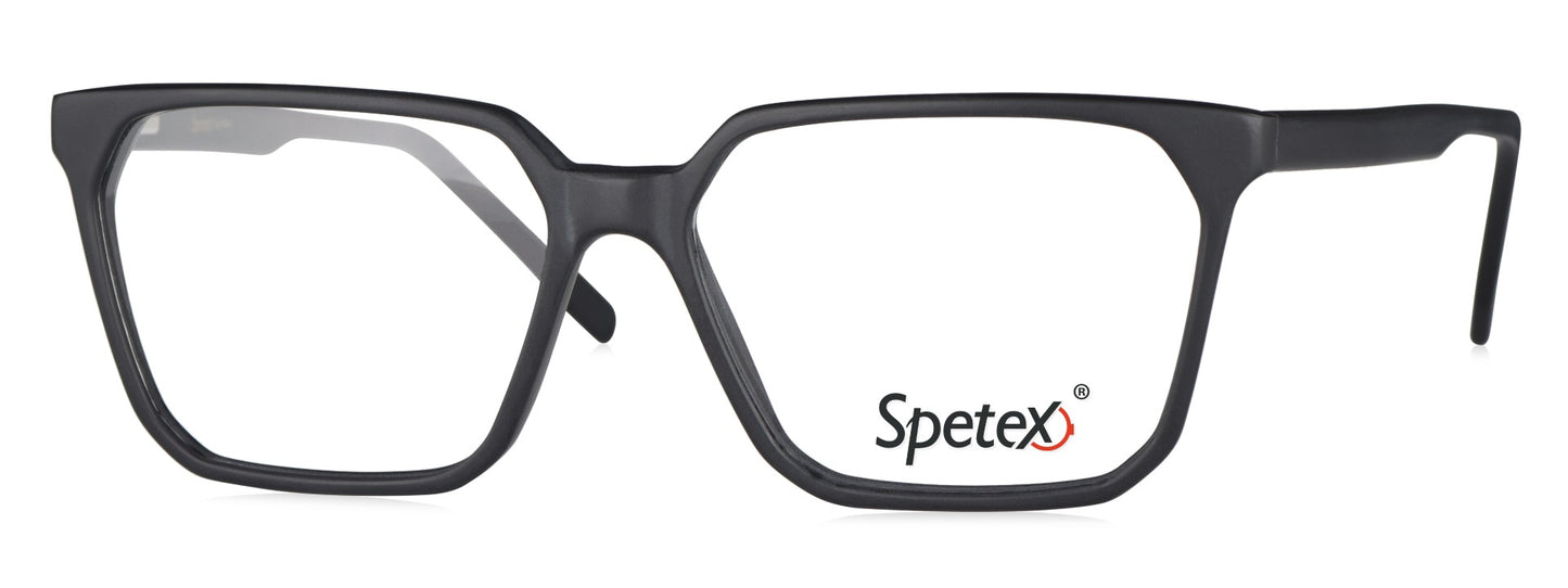 Spetex S1013 C6 Large Matt Black Unisex Eyeglasses