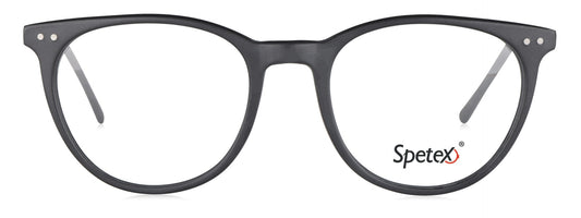 Spetex S1014 C6 Medium Matt Black Unisex Eyeglasses