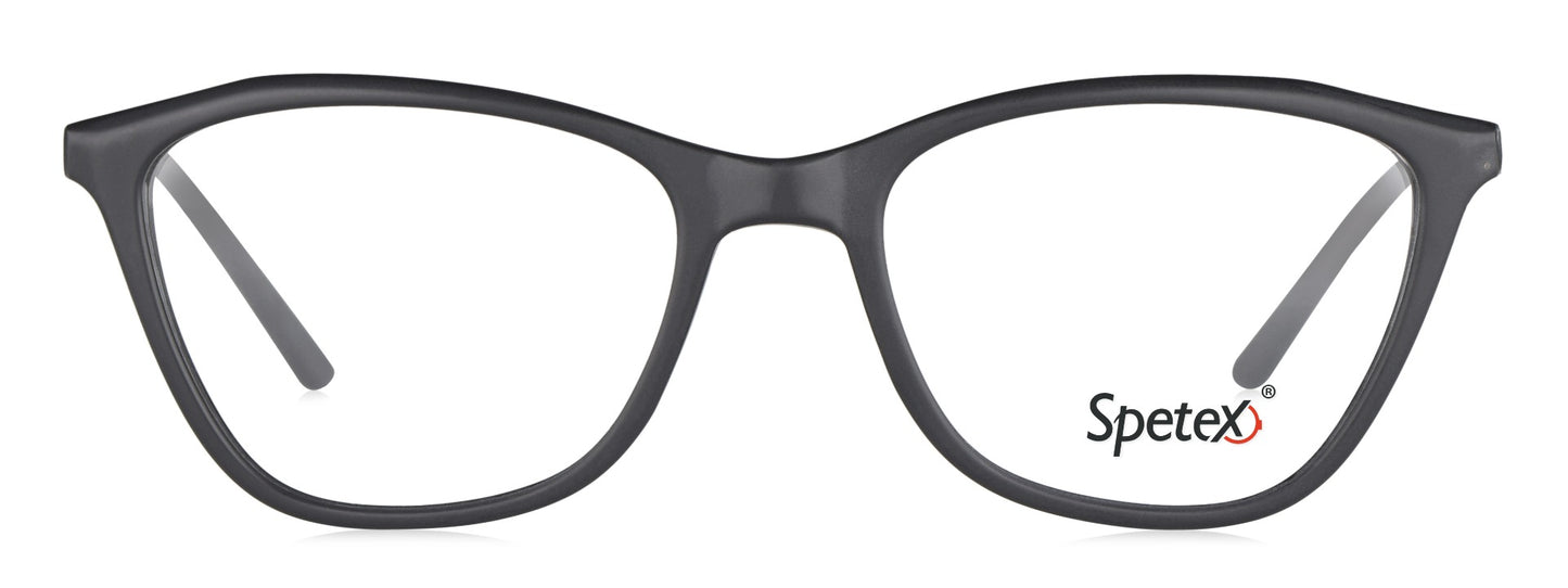 Spetex S1017 C6 Medium Matt Black Unisex Eyeglasses