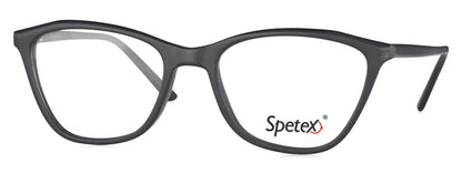 Spetex S1017 C6 Medium Matt Black Unisex Eyeglasses