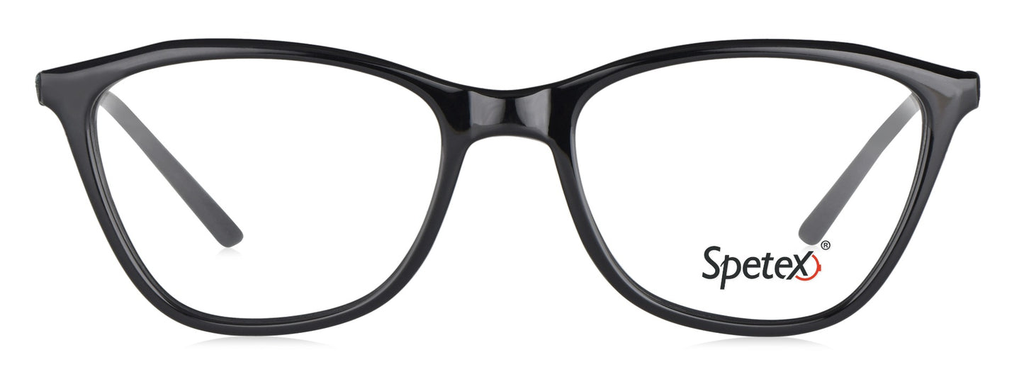 Spetex S1017 C1 Medium Black Unisex Eyeglasses