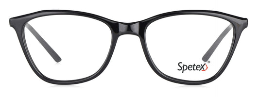 Spetex S1017 C1 Medium Black Unisex Eyeglasses