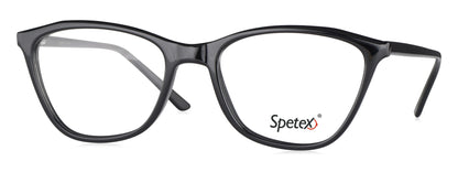 Spetex S1017 C1 Medium Black Unisex Eyeglasses