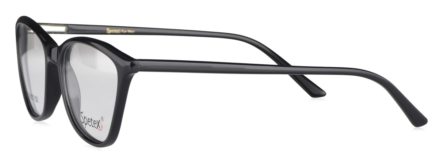 Spetex S1017 C1 Medium Black Unisex Eyeglasses