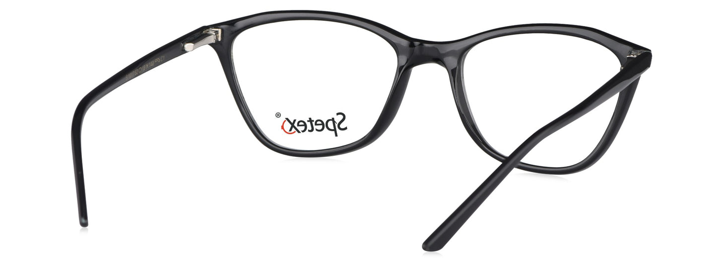 Spetex S1017 C1 Medium Black Unisex Eyeglasses