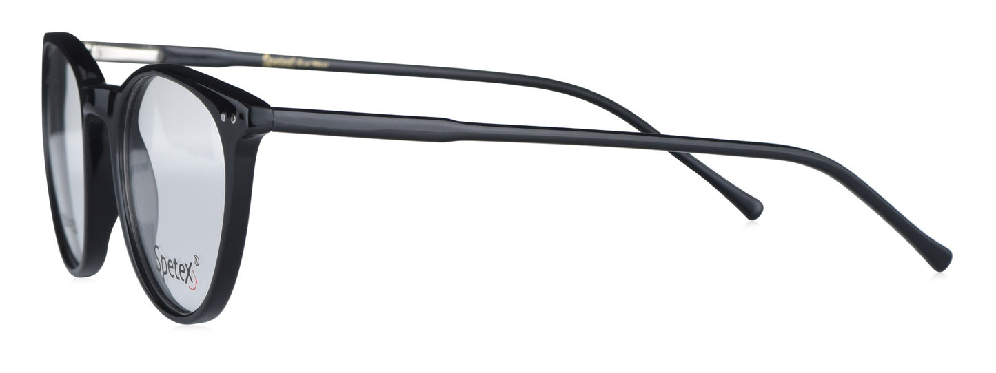 Spetex S1014 C1 Medium Black Unisex Eyeglasses