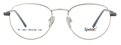 Spetex SPETEX M-1451 SILVER Medium Silver Unisex Eyeglasses