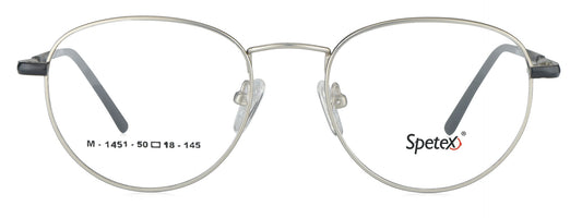 Spetex SPETEX M-1451 SILVER Medium Silver Unisex Eyeglasses