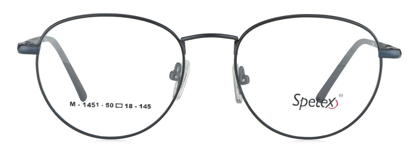 Spetex SPETEX M-1451 BLACK Medium Black Unisex Eyeglasses