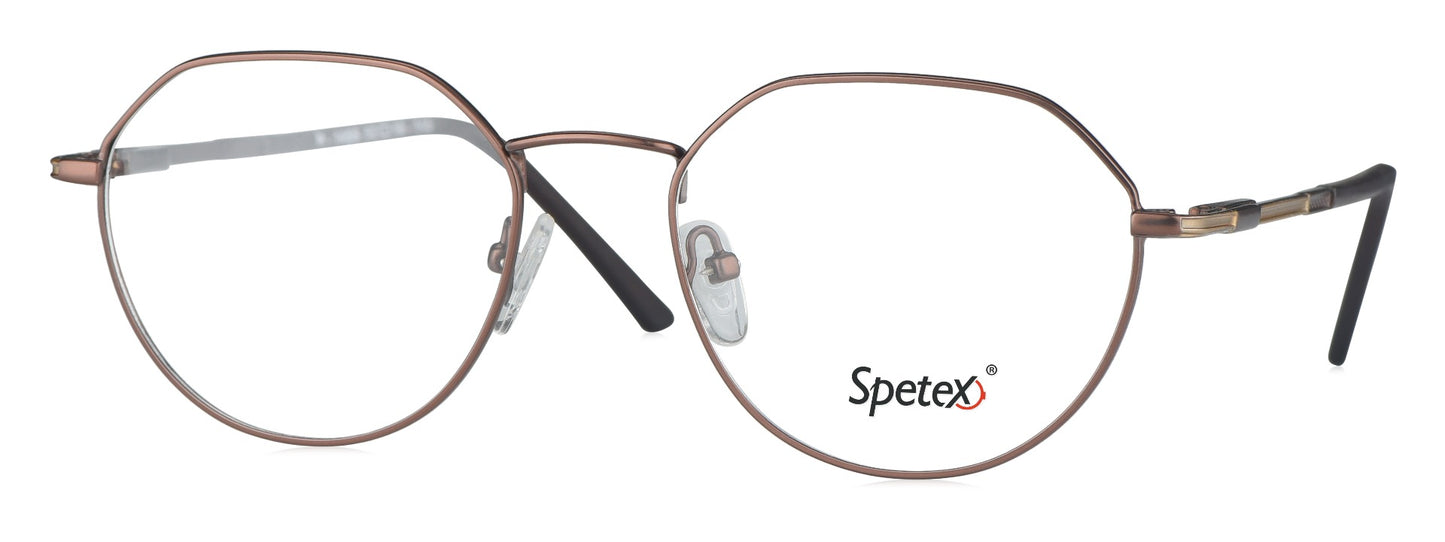 SPETEX M-1466 BROWN Medium Unisex Eyeglasses