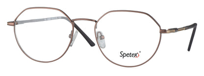 SPETEX M-1466 BROWN Medium Unisex Eyeglasses