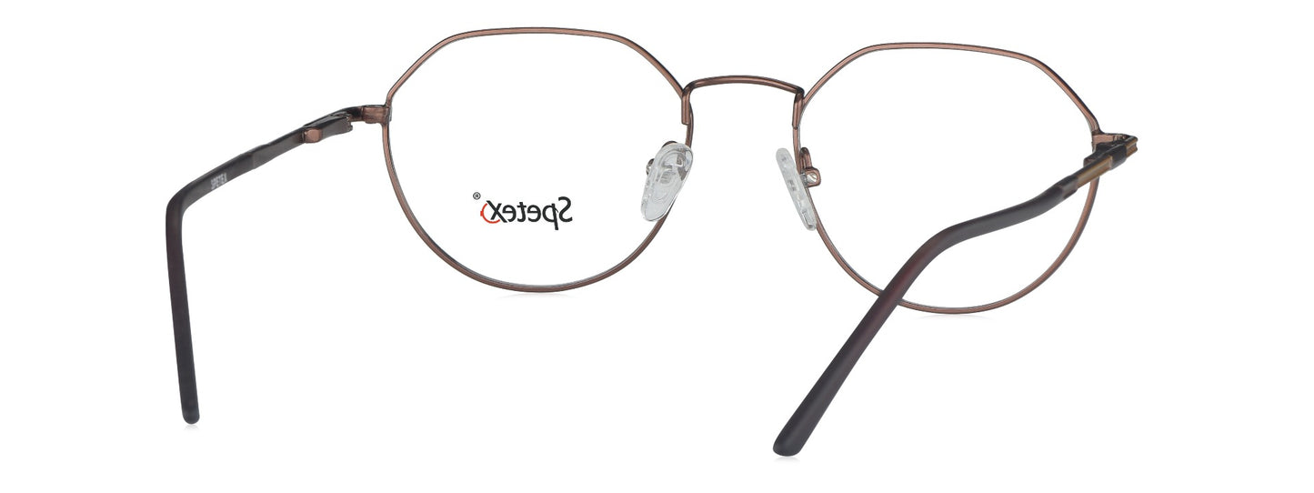 SPETEX M-1466 BROWN Medium Unisex Eyeglasses