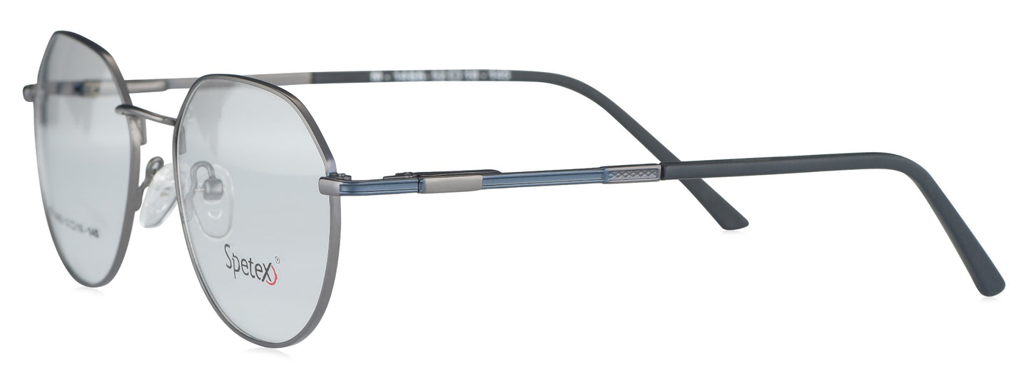 SPETEX M-1466 GUN METAL Medium Eyeglasses