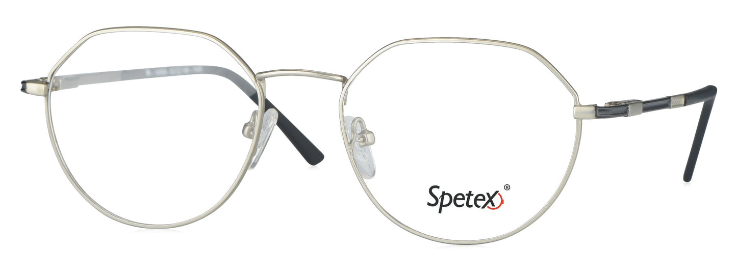 SPETEX M-1466 SILVER Medium Unisex Eyeglasses