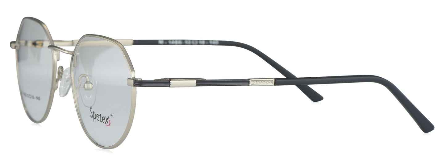 SPETEX M-1466 SILVER Medium Unisex Eyeglasses