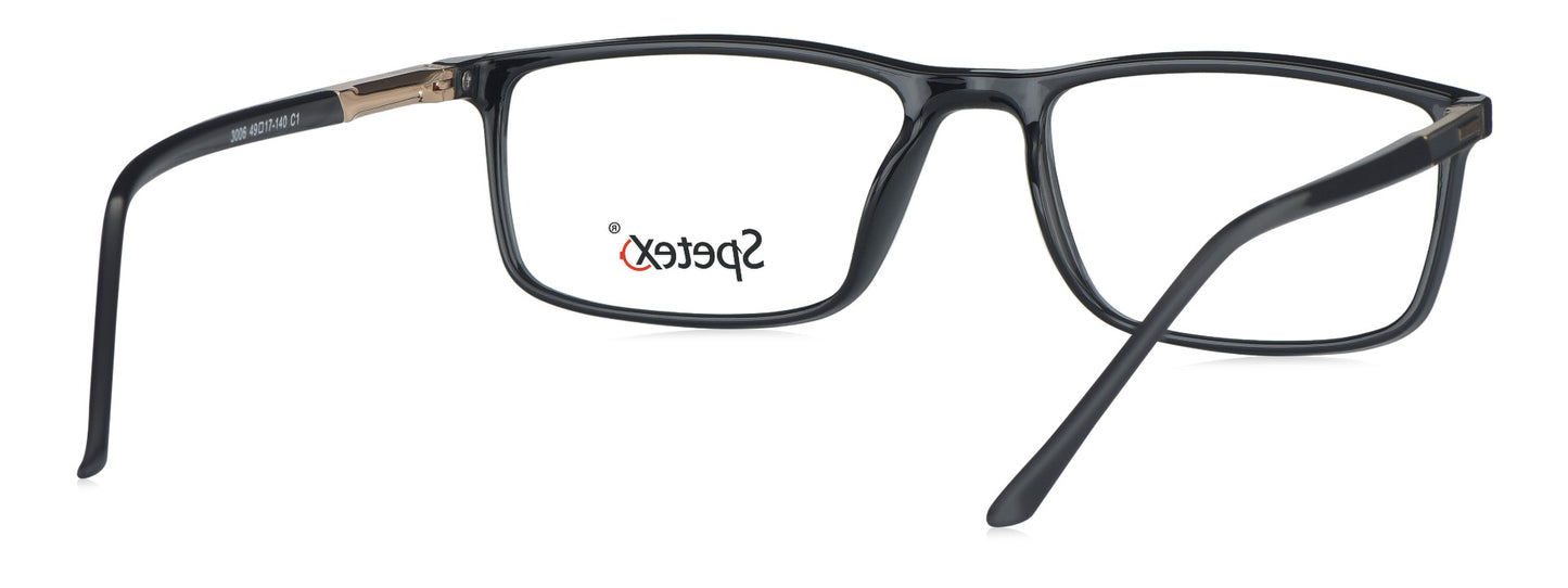 Spetex 3006 C1 Medium Black Unisex Eyeglasses