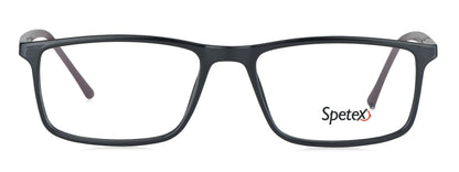 Spetex 3006 C7 Medium Black/Meroon Unisex Eyeglasses