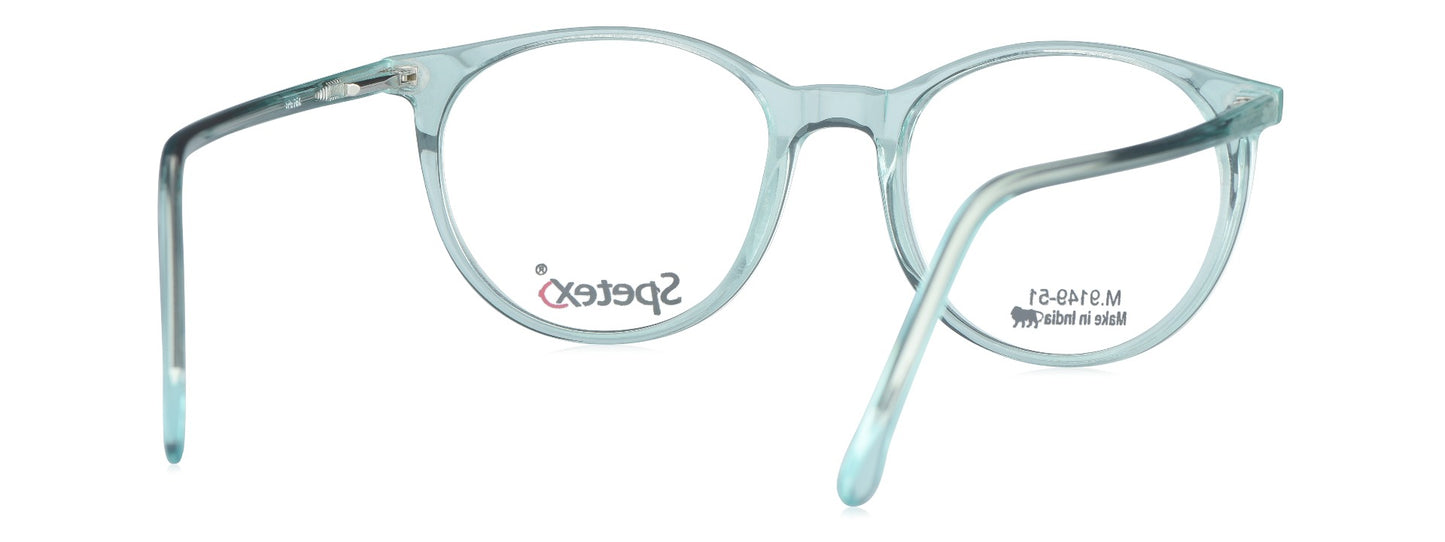 Spetex SPETEX M-9149 TRANSPARENT GREEN Medium Transparent Green Unisex Eyeglasses