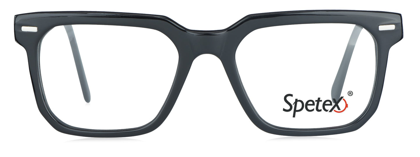 Spetex SPETEX M-55025 BLACK Medium Black Unisex Eyeglasses