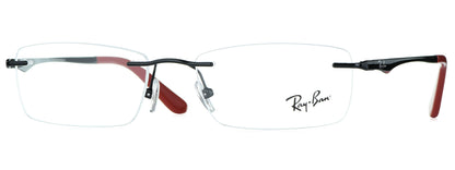 Ray-Ban RB 6303-I 2509 Medium Black/Red Unisex Premium Eyeglasses