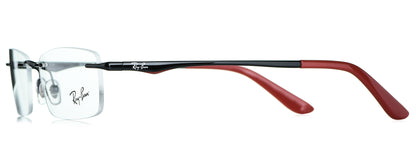 Ray-Ban RB 6303-I 2509 Medium Black/Red Unisex Premium Eyeglasses