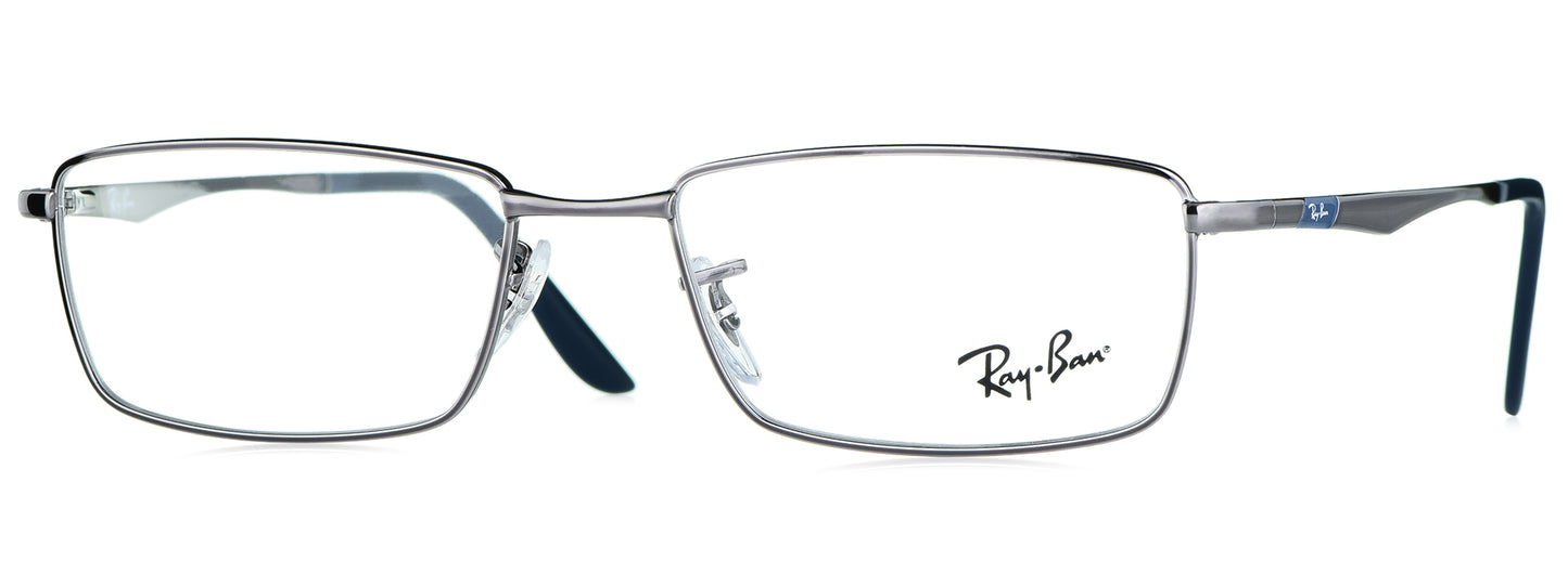 Ray-Ban RB 6302-I 2502 Medium Gun/Blue Unisex Premium Eyeglasses