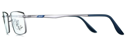 Ray-Ban RB 6302-I 2502 Medium Gun/Blue Unisex Premium Eyeglasses