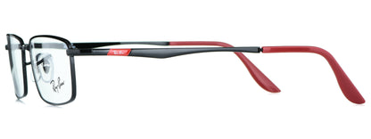 Ray-Ban RB 6302-I 2509 Medium Black/Red Unisex Premium Eyeglasses