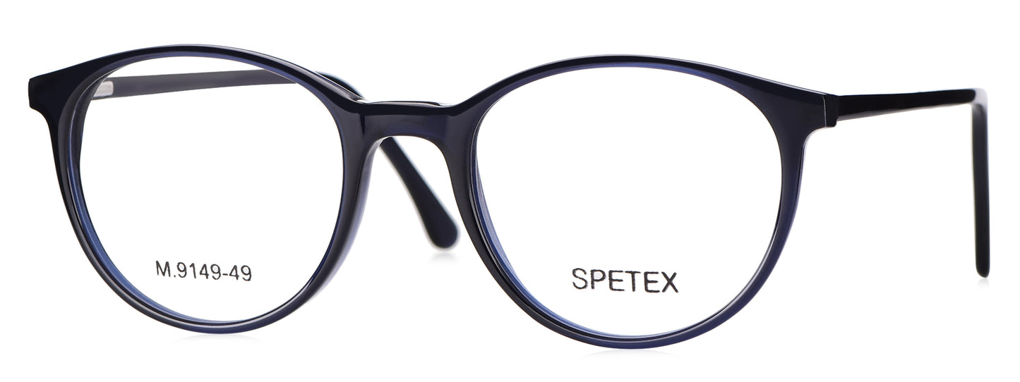 Spetex M 9149 49 Medium Blue Unisex Eyeglasses