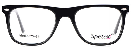 Spetex 5573 54 Medium Black Unisex Eyeglasses