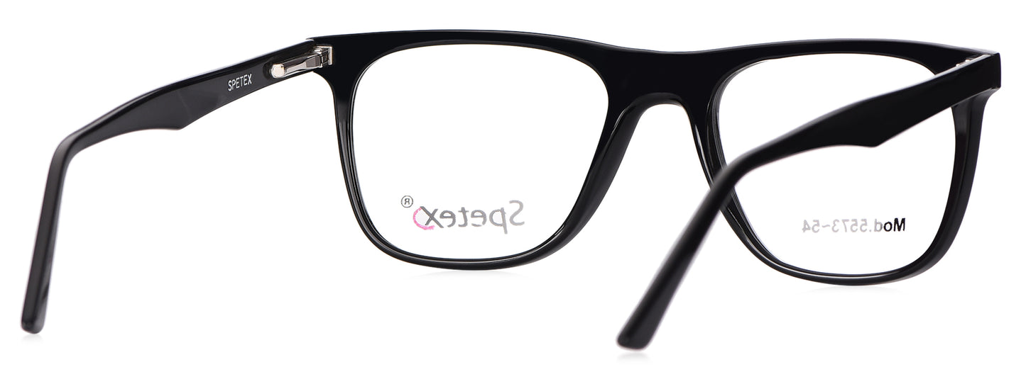 Spetex 5573 54 Medium Black Unisex Eyeglasses