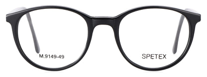 Spetex M 9149 49 Medium Black Unisex Eyeglasses